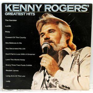 Vtg 1980 Kenny Rogers Greatest Hits LP Vinyl Record
